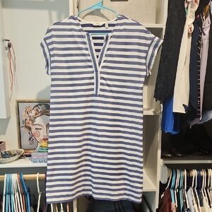 Coastal Stripe Vineyard Vines Knit Blue and White Striped Dress Sz Small